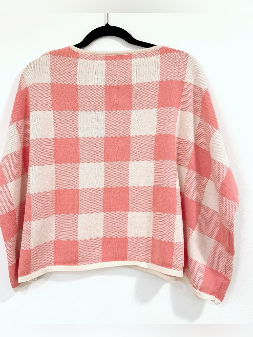 Anthropologie La Casita De Wendy Plaid Poncho Organic Cotton Top Size Large - Picture 6 of 8